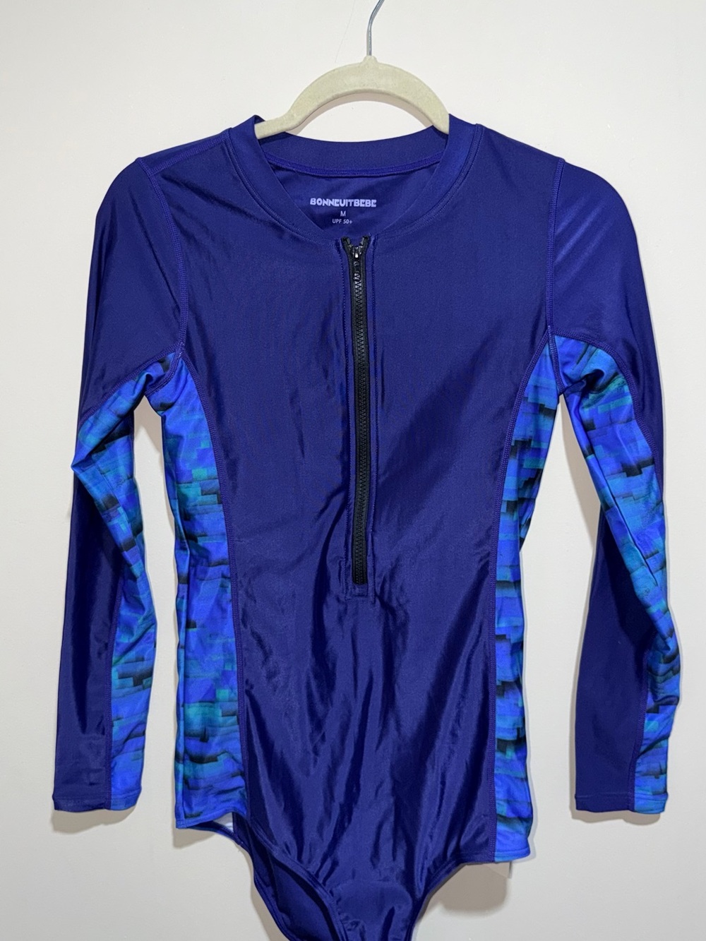 Bonne Vitesse Women's Long Sleeve One-Piece Swimsuit in Royal Blue